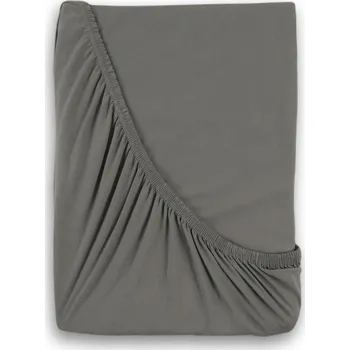Prostěradlo Kvalitex Jersey prostěradlo s lycrou tmavě šedé 90x200cm