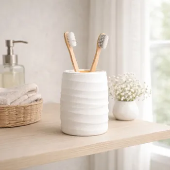 Držák na kartáček HOMLA Kelímek na kartáčky Siar bílý