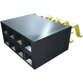 Elektrický konektor Patice PCB, řada: SMH, rozteč: 2.54mm, počet kontaktů: 5, počet řad: 1, Povrchová montáž Surface Mount Socket Strip