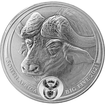 Rand Refinery Stříbrná investiční mince Buvol 1 Oz | Big Five I | 2021 | 31,1 g