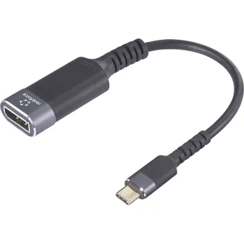 Audio kabel Renkforce RF-6798310 USB-C® / DisplayPort kabelový adaptér [1x USB-C® zástrčka - 1x zásuvka DisplayPort] černošedá 4K UHD 0.20 m
