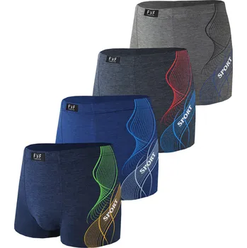 Boxerky FANNIFEN Pánské bambusové boxerky SPORT M6785 4ks v balení Velikost: 3XL
