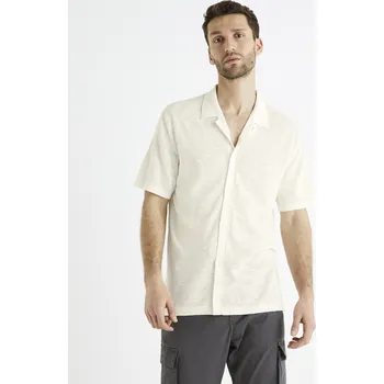 Pánská košile Celio Úpletová košile Befresh 1107567 Bílá XL