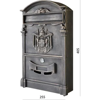 Poštovní schránka poštovní schránka 580/AL měděná patina - schránka na dopisy 255 x 405 x 90 mm﻿ (šířka x výška x hloubka), materiál hliník, kataforézní úprava