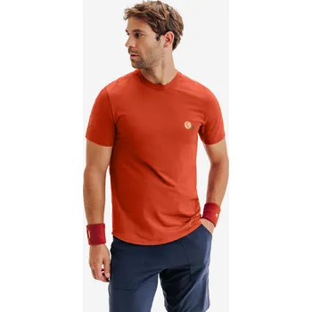 Pánské tričko KUIKMA Pánské tenisové tričko Soft 2XL KAŠTANOVÁ|ORANŽOVÁ|VÍNOVÁ