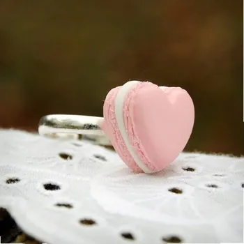 Prsten CircusMind Prsten fimo - srdíčková makronka S2208