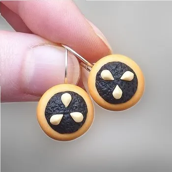 Náušnice CircusMind Sladké náušnice Fimo - makové koláčky S0542