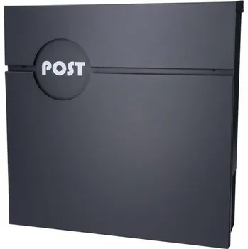 Poštovní schránka poštovní schránka SMA-17, antracit RAL 7016 - dopisní schránka, pozinkovaný plech, práškově lakováno, rozměr 370 x 370 x 110 mm, formát listu A4