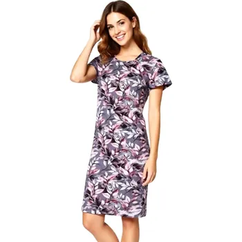 Dámská noční košile Dámská Noční Košile FOLTÝN DKHL 333 Velikost: 5XL, Materiál: Krátký rukáv