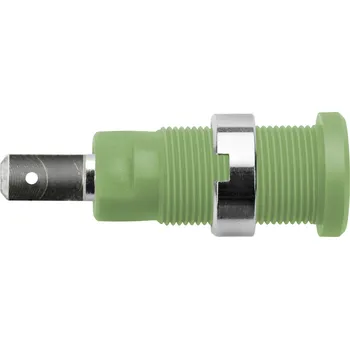 Krokosvorka Schützinger bezpečnostní vestavná zásuvka 4 mm zelená 1 ks