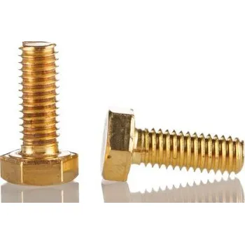 Šroub Stavěcí šroub, Prostý, Mosaz Šestihranná hlavice , M8, délka: 30mm Stavěcí šroub