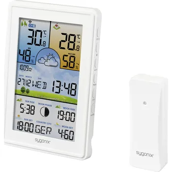 Meteostanice Sygonix SY-5509564 digitální meteostanice Předpověď pro 12 až 24 hodin Počet senzorů (max.) 3 ks