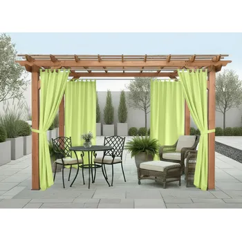 Pergola Venkovní zahradní závěs s poutky SANTIAGO color 20 pistáciová , různé rozměry (cena za 1 kus) + dárek úvaz MyBestHome Rozměr: 155x200 cm