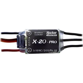 RC vybavení Regulátor otáček Brushless Hacker X-Pro, 5 - 10 NiCd / 2 - 3 LiPo, 20 A, JR