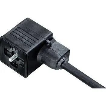 Elektrická zásuvka Zásuvka pro magnetický ventil, provedení A, s kabelem, LED černá 31 5236 500 510 binder Množství: 1 ks