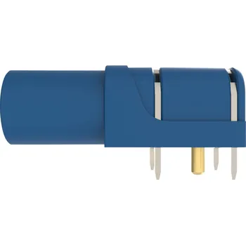 Krokosvorka Schützinger SWEB 8094 Au / BL úhlová bezpečnostní zásuvka 4 mm modrá 1 ks