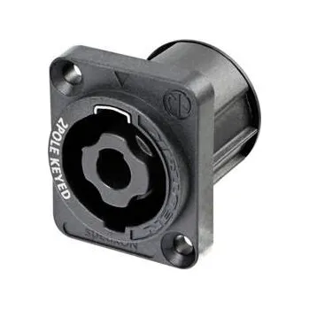 Elektrická zásuvka Neutrik NL2MPXX konektor reproduktoru přírubová zásuvka, rovná Pólů: 2 černá 1 ks