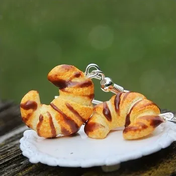 Náušnice CircusMind Sladké náušnice Fimo - croissanty s čokoládou S4238