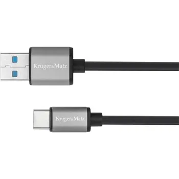 Prodlužovací kabel Kabel KRUGER a MATZ KM1244 Basic USB 3.0/USB-C 1m Black