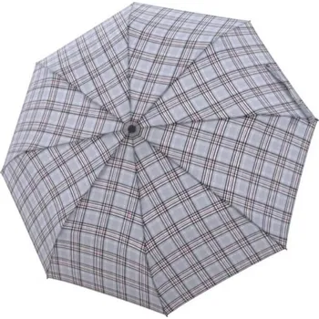 Deštník Doppler, Automatický deštník Carbonsteel Long, kostkovaný, šedý - Formadore
