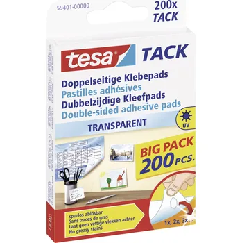 Izolační páska tesa TACK Oboustranně lepicí podložky transparentní Množství: 200 ks