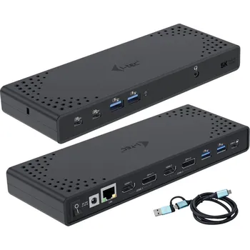 USB hub i-tec USB 3.0 / USB-C / Thunderbolt Dual Display Docking Station + PD 100W CADUA4KDOCKPDL2