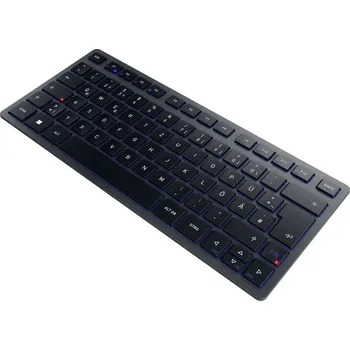 Klávesnice CHERRY KW 7100 MINI BT Bluetooth® klávesnice německá, QWERTZ modrá Tiché klávesy, funkce Multipair