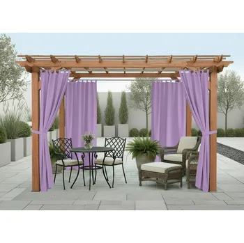 Pergola Venkovní zahradní závěs s poutky SANTIAGO color 30 lila, různé rozměry (cena za 1 kus) + dárek úvaz MyBestHome Rozměr: 155x200 cm