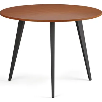 Konferenční stolek Konferenční stůl PRIMO VIBE, průměr 100 cm, černá podnož, třešeň