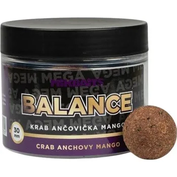 Boilies Boilie Mikbaits Fanatica Mega Balance - Krab Ančovička Mango 30mm