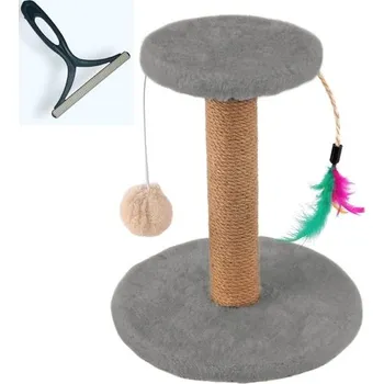 Škrabadlo pro kočky s kartáčem na odstraňování chlupů Škrabadlo pro kočky Škrabadlo pro kočky