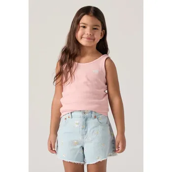 Dětský top Levi's LVG MEET AND GREET RIBBED TANK 3EK116 růžová 30A, vel. 104