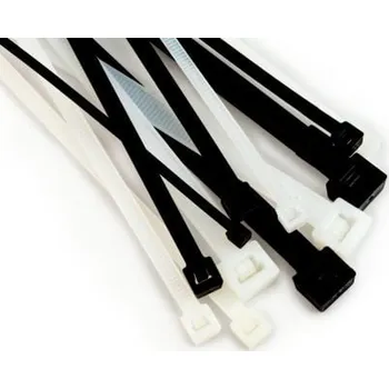 Organizace kabelů Kabelová vázací páska Cable Tray Cable Tie 360mm 7.6 mm Čirá Nylon 6/6