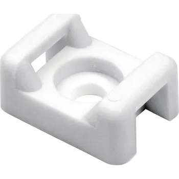 Stahovací páska HellermannTyton CTM0-PA66-WH úchytka šroubovací, nýtování 151-30303 bílá 1 ks