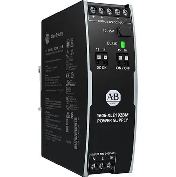 spínaný zdroj Allen Bradley Spínaný Napájecí zdroj na lištu DIN, výstup: 12V dc, 16A, vstupní: 240V ac