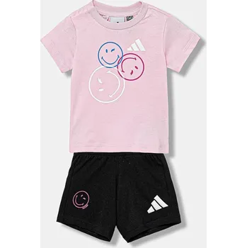 Dětská bavlněná souprava adidas JN2153 růžová 30X, vel. 92