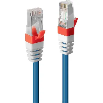 Datový kabel LINDY 45380 RJ45 síťové kabely, propojovací kabely CAT 6A S/FTP 15.00 m modrá 1 ks