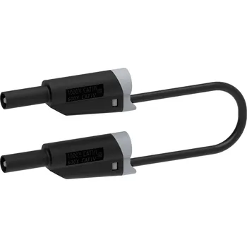 Měřicí kabel Electro PJP 2717-IEC-CD1-50N měřicí kabel lamelová zástrčka 4 mm lamelová zástrčka 4 mm 50 cm černá 1 ks