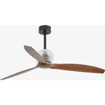 DECO FAN M, černá/dřevo, stropní LED ventilátor s DC motorem - FARO