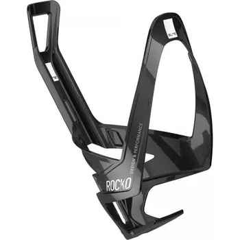 Příslušenství pro cyklistiku Elite Rocko Carbon košík na láhev lesklý černo-bílý