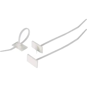 Stahovací páska HellermannTyton 148-00001 T18RSA-PA66-NA-C1 stahovací pásky 100 mm 2.50 mm přírodní s lepicím podstavcem 1 ks