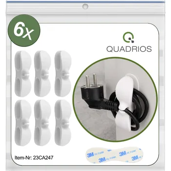 Stahovací páska Quadrios 23CA247 držák kabelu samolepicí 23CA247 bílá 6 ks
