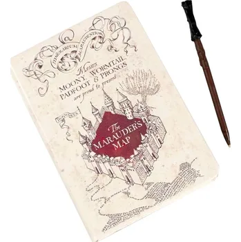 Zápisník Poznámkový A5 blok s propiskou Harry Potter: Poberův plánek (14,8 x 21 cm)