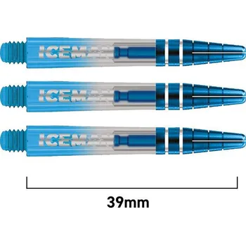 Příslušenství pro šipky Násadky na šipky Red Dragon Gerwyn Price Iceman Nitro Ionic plastové modré, intermediate, 39mm