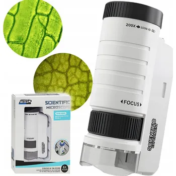 Přenosný digitální mikroskop 200× – LED a UV osvětlení