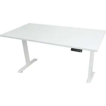 ZLKL Polohovací stůl dvoumotorový, deska bílá, podnož bílá P00044-10