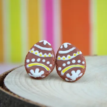 Náušnice CircusMind Náušnice velikonoční vajíčka fimo