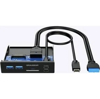 USB hub GrauGear G-MP01CR USB Hub 6 portů USB-A, USB-C®, SD, microSD USB&nbsp;3.0 5 GBit/s černá G-MP01CR