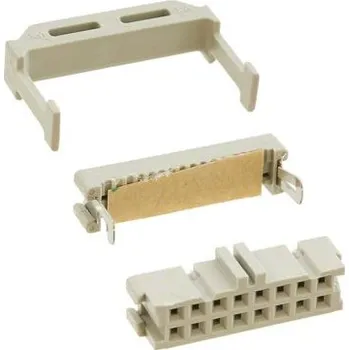 Elektrický konektor Konektor IDC, řada: 3000, rozteč: 2.54mm, počet kontaktů: 16, počet řad: 2, orientace těla: Pravý úhel, Samice, IDC,