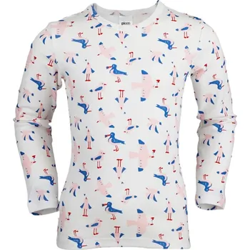 Dětská móda Pleas dívčí tričko s potiskem 183841 Bílá-modrá Vel. 098